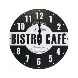 Bistro B/W Clock Square Ref J17-J21