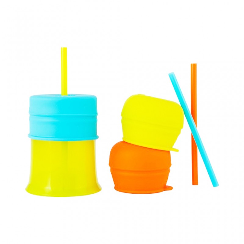 Tomy Boon Snug Straw 3 Pk Lids(Yel/Bl/Orange) Tomy Boon Snug Straw 3 Pk Lids(Yel/Bl/Orange)