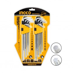 Ingco Hhkset0181 18 Pcs Hex Key And Torx Key Set