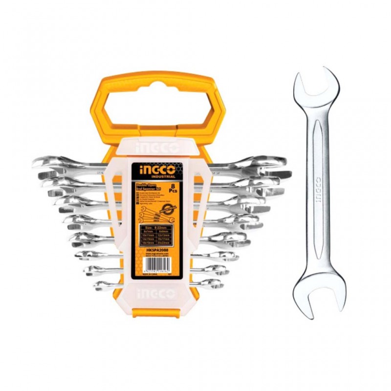 Ingco Hkspa2088 Double Open End Spanner Set