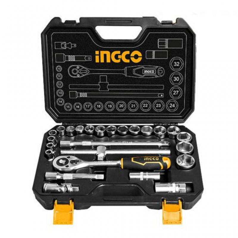 Ingco Hkts12251 25Pcs 1/2" Socket Set