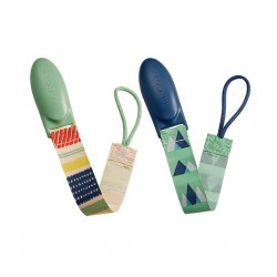 Tomy Jj Cole Pacifier Clip 2 Pk Blue/Green J00950