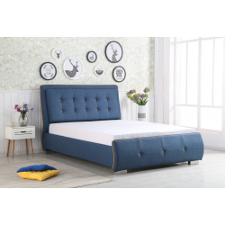 Madrid Rome Bed 160x200 cm Blue Fabric