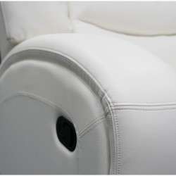 Veneto Recliner Leather Gel White