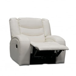 Veneto Recliner Leather Gel White