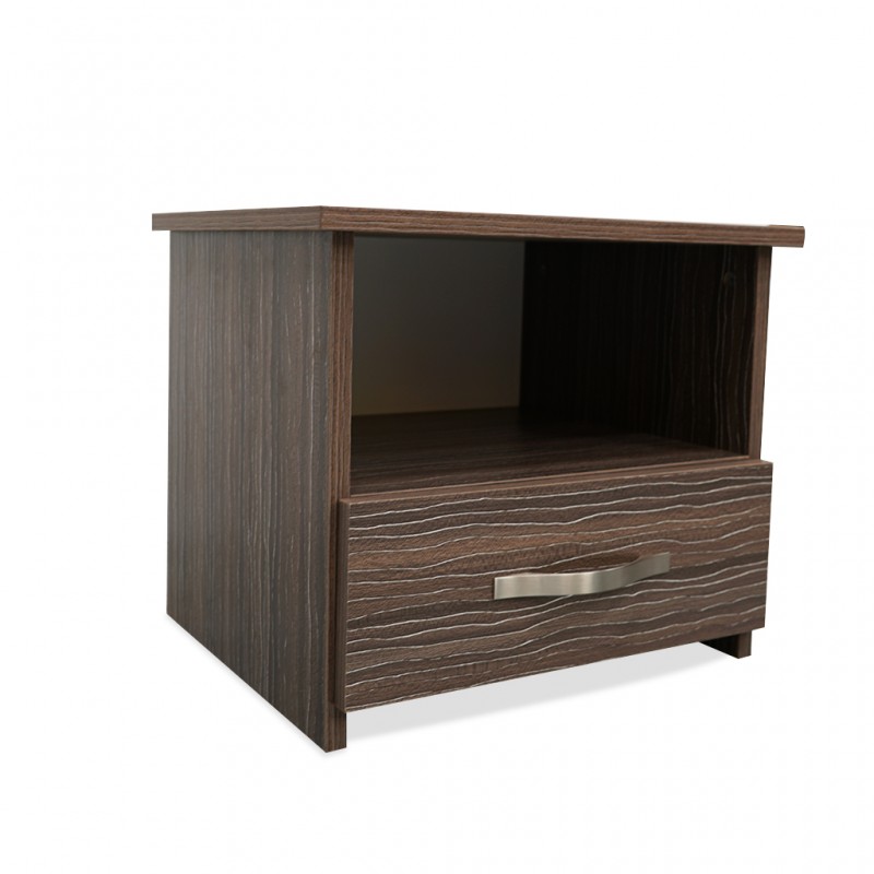 Swan Bedside with 1 Drawer Zebra MDF Swan Bedside with 1 Drawer Zebra MDF