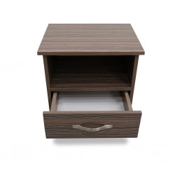 Swan Bedside with 1 Drawer Zebra MDF