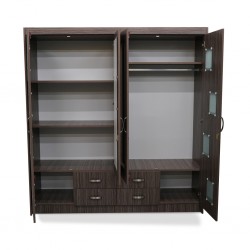 Valence Wardrobe 4 Doors Zebra MDF