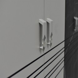 Glasgow Wardrobe 6 Doors PB Blck/Off White