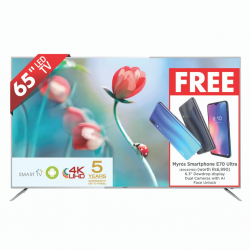 Myros DSU-658000ASBMAGP 65" 4K Smart LED TV & Free Myros Smartphone E70