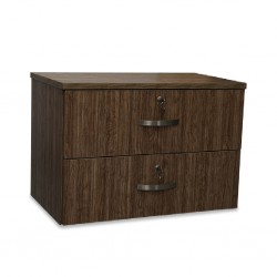 Stockholm 2 Drawers Storage Unit Brown Wood MDF