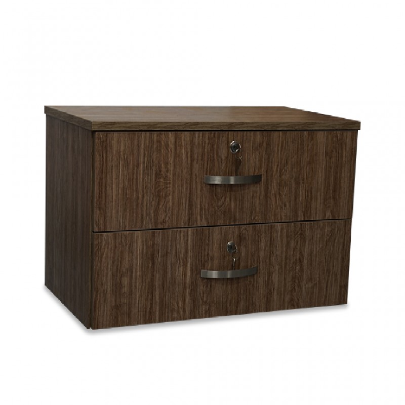 Stockholm 2 Drawers Storage Unit Brown Wood MDF