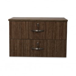 Stockholm 2 Drawers Storage Unit Brown Wood MDF