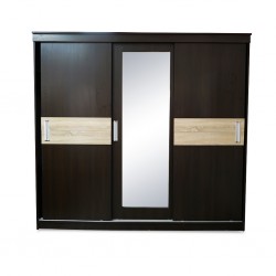 Odero Wardrobe 3 Doors Sliding Melamine MDF