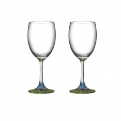 Ocean 255ml 2pcs Set Amber Floral Wine Glass"O"