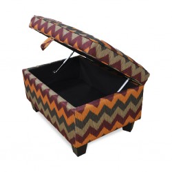 Sammy Ottoman Uma Spice Colour Fabric