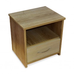 Bethany Night Table MDF Oak / Beige