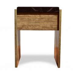 Vanitio Pouf Brown Wood MDF