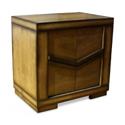 Staten Bedside Table Brown Rubberwood