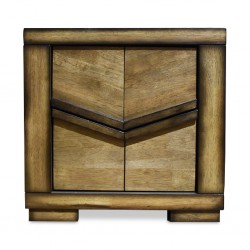 Staten Bedside Table Brown Rubberwood