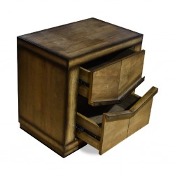 Staten Bedside Table Brown Rubberwood