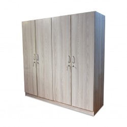 Emilia Wardrobe 4 Doors MDF Grey