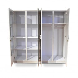 Emilia Wardrobe 4 Doors MDF Grey