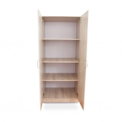 Ace Wardrobe 2 Doors Grey MDF With Shelves