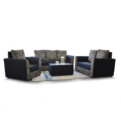 Tricia Sofa 3+2+1 Grey & Black