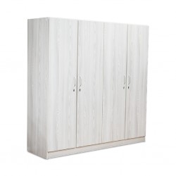 Emilia Wardrobe 4 Doors MDF Grey