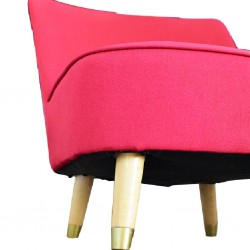 Modena Accent Chair Red Fabric