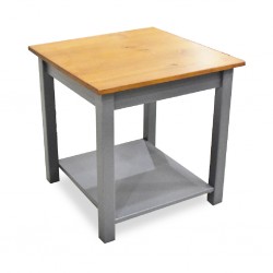 Topazio Side Table Pine Wood Grey Finish