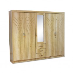 Magnum Wardrobe 5 Doors Tropical Ash MDF