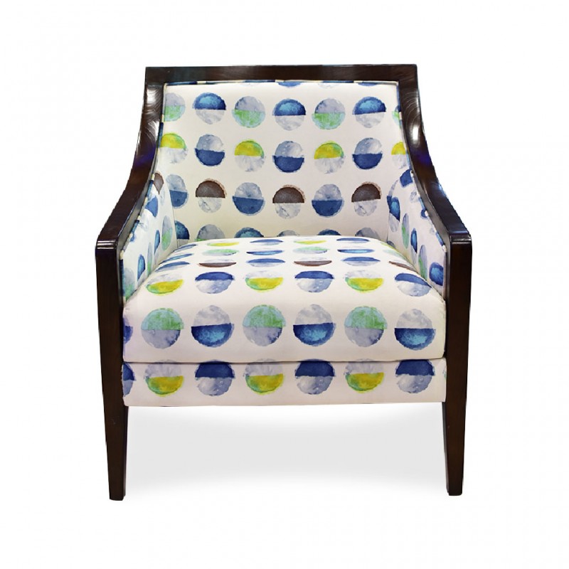 Daphne Accent Chair Mandala Azure Fabric
