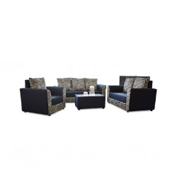 Tricia Sofa 3+2+1 Grey & Black