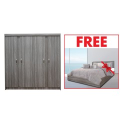 Colton Wardrobe 4 Doors MDF...