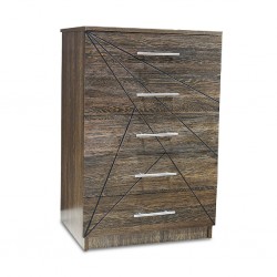 Rainbow Chest of Drawers MDF Light Wengue