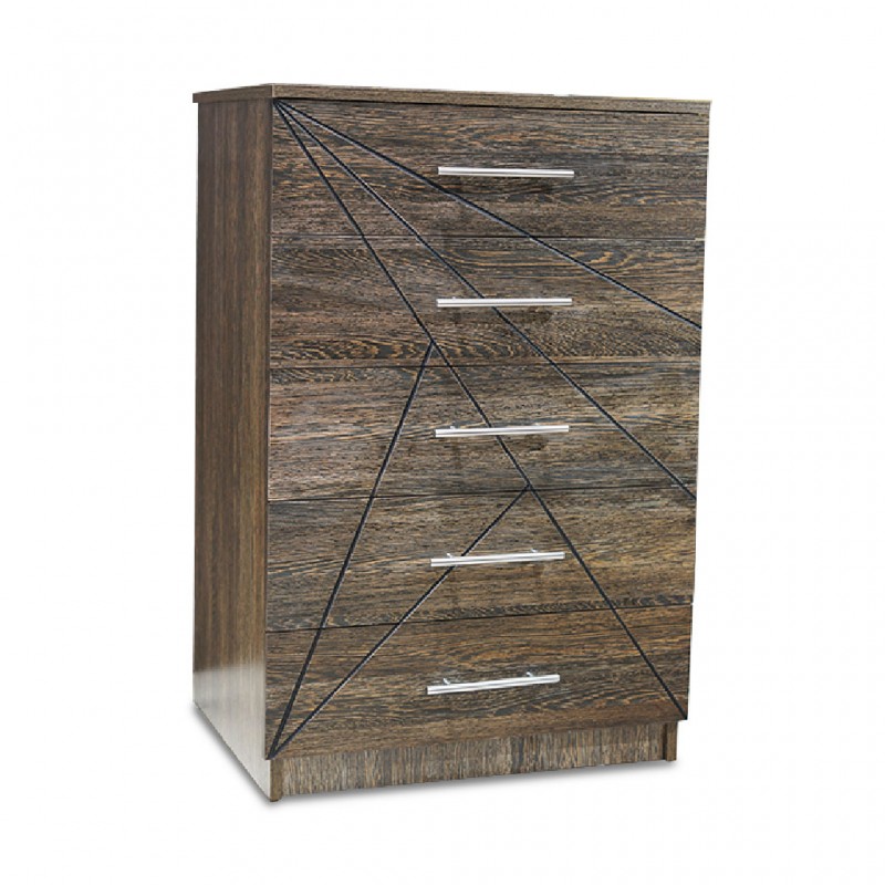 Rainbow Chest of Drawers MDF Light Wengue Rainbow Chest of Drawers MDF Light Wengue