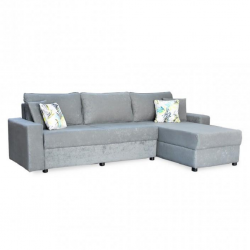 Electron Sofa Corner Grey Fabric RHF Chaise