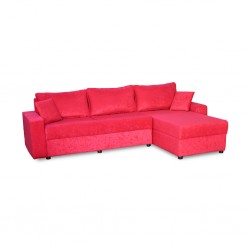 Electron Sofa Corner Red Fabric RHF Chaise