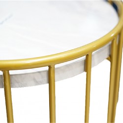 Enzo Side Table White MDF T.Top