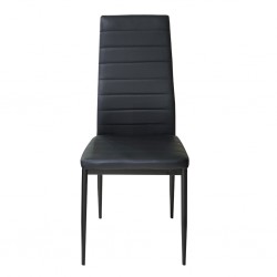 Henrix Table and 6 Chairs Black