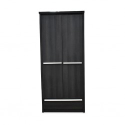 Gaza 2 Dr Wardrobe Melamine Ebony Oak