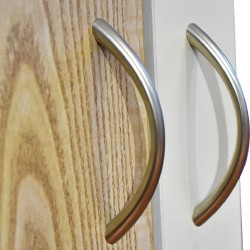 Neo Wardrobe 4 Doors Oak and White MDF