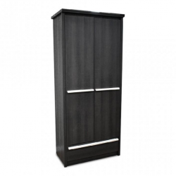 Gaza 2 Dr Wardrobe Melamine Ebony Oak