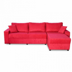 Electron Sofa Corner Red Fabric RHF Chaise