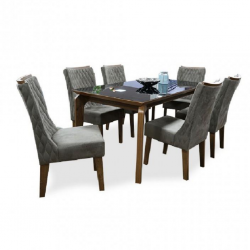 Jade Table and 6 Chairs