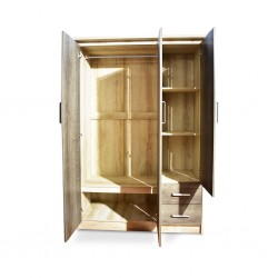 Danilo 3 Dr Wardrobe Melamine Castillo Oak+