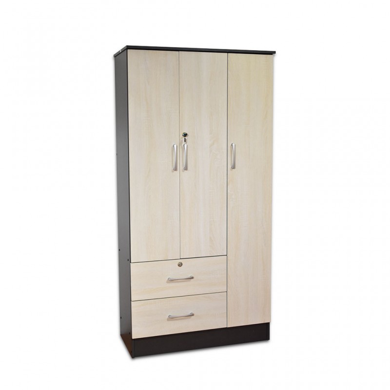 Solo 2 Doors Wardrobe White Wash PB