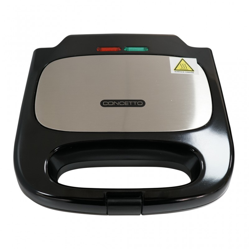 Concetto CST-102 2Slice Black & S/S Sandwich Maker Concetto CST-102 2Slice Black & S/S Sandwich Maker